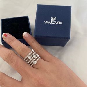 Swarovski crystal statement ring
